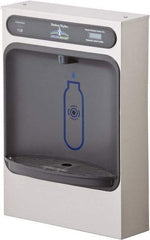 Halsey Taylor - 8 GPH Cooling Capacity Surface Mount Water Cooler & Fountain - Bottle Filling, 20 to 105 psi, 0.20 hp, Stainless Steel - Exact Industrial Supply