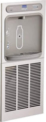 ELKAY - 8 GPH Cooling Capacity Barrier Free Wall Mounted Water Cooler & Fountain - In-Wall, 20 to 105 psi, 0.20 hp, Stainless Steel - Exact Industrial Supply