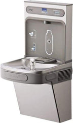 ELKAY - 8 GPH Cooling Capacity Barrier Free Wall Mounted Water Cooler & Fountain - Bottle Filling, 20 to 105 psi, 0.20 hp, Stainless Steel - Exact Industrial Supply