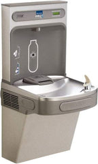 ELKAY - 8 GPH Cooling Capacity Barrier Free Wall Mounted Water Cooler & Fountain - Bottle Filling, 20 to 105 psi, 0.20 hp, Stainless Steel - Exact Industrial Supply