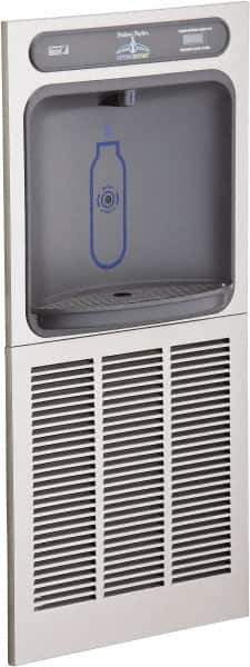 Halsey Taylor - 8 GPH Cooling Capacity In Wall Recessed Water Cooler & Fountain - In-Wall, 20 to 105 psi, 0.20 hp, Stainless Steel - Exact Industrial Supply