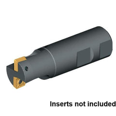 Kennametal - 1" Cut Diam, 1" Shank Diam, 3-1/2" OAL, Indexable Square Shoulder End Mill - Weldon Shank, 0° Lead Angle - Exact Industrial Supply