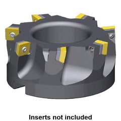 Kennametal - 8 Inserts, 100mm Cut Diam, 32mm Arbor Diam, 9.17mm Max Depth of Cut, Indexable Square-Shoulder Face Mill - 0/90° Lead Angle, 50mm High, SDET 1204.. Insert Compatibility, Series KSSM - Exact Industrial Supply
