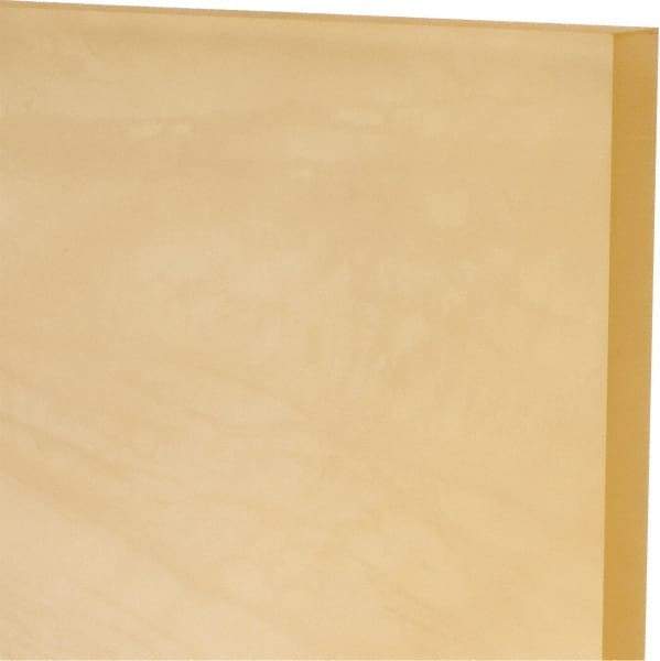 Made in USA - 3/8" Thick x 24" Wide x 1' Long, Polyurethane Sheet - Natural, 80A Hardness, ±0.015 Tolerance - Exact Industrial Supply