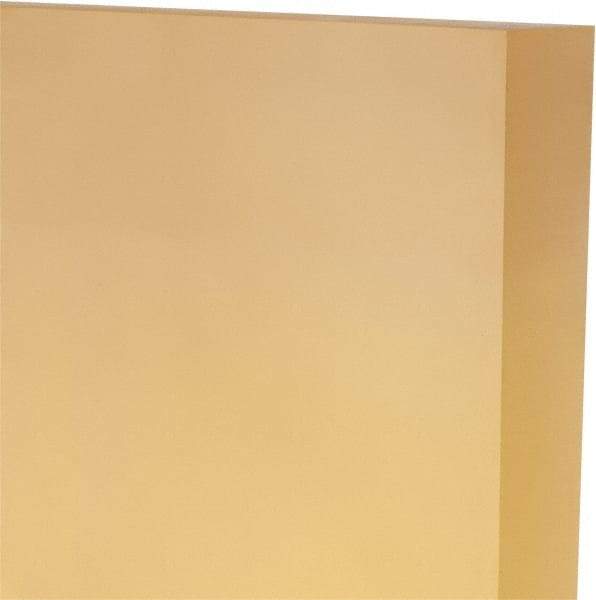 Made in USA - 1" Thick x 24" Wide x 1' Long, Polyurethane Sheet - Natural, 80A Hardness, ±0.025 Tolerance - Exact Industrial Supply