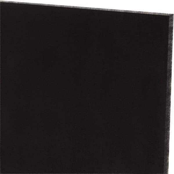 Made in USA - 1/8" Thick x 24" Wide x 2' Long, Polyurethane Sheet - Black, 60A Hardness, ±0.010 Tolerance - Exact Industrial Supply