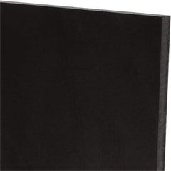 Made in USA - 1/4" Thick x 48" Wide x 2' Long, Polyurethane Sheet - Black, 60A Hardness, ±0.015 Tolerance - Exact Industrial Supply