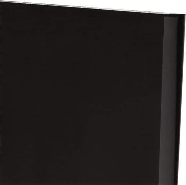 Made in USA - 3/4" Thick x 12" Wide x 1' Long, Polyurethane Sheet - Black, 60A Hardness, ±0.025 Tolerance - Exact Industrial Supply