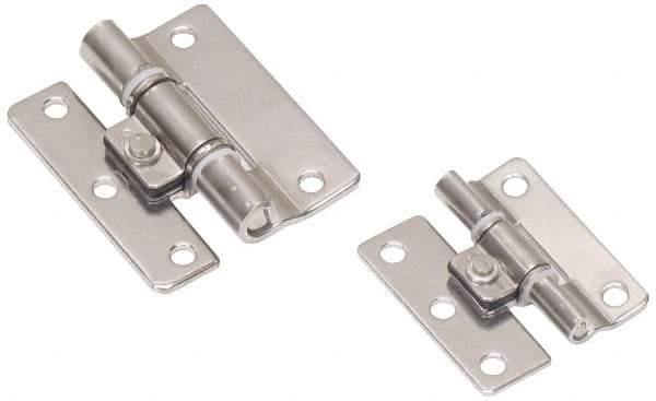 Sugatsune - 3-35/64" Long x 3-1/4" Wide x 5/64" Thick, Stainless Steel Torque Hinge - Stainless Steel, Polished Finish - Exact Industrial Supply