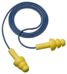 3M - Reusable, Corded, 25 dB, Cone Earplugs - Yellow, 200 Pairs - Exact Industrial Supply