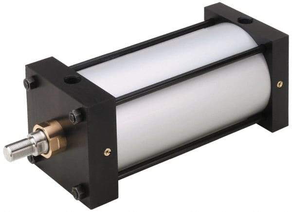 Parker - 4" Stroke x 6" Bore Double Acting Air Cylinder - 3/4 Port, 1-14 Rod Thread, 250 Max psi, -10 to 165°F - Exact Industrial Supply