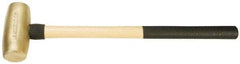 American Hammer - 10 Lb Head 2" Face Brass Head Hammer - 26" OAL, Wood Handle - Exact Industrial Supply