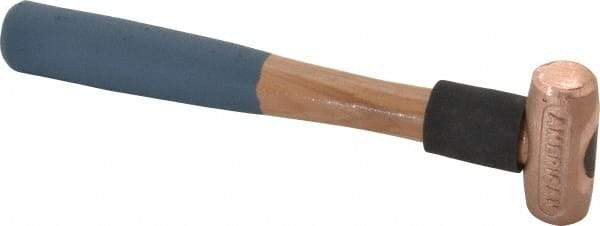 American Hammer - 1/2 Lb Head 1" Face Bronze Nonmarring Hammer - 10" OAL, Wood Handle - Exact Industrial Supply