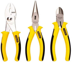 Stanley - 3 Piece Slip Joint Plier Set - Comes in Display Card - Exact Industrial Supply