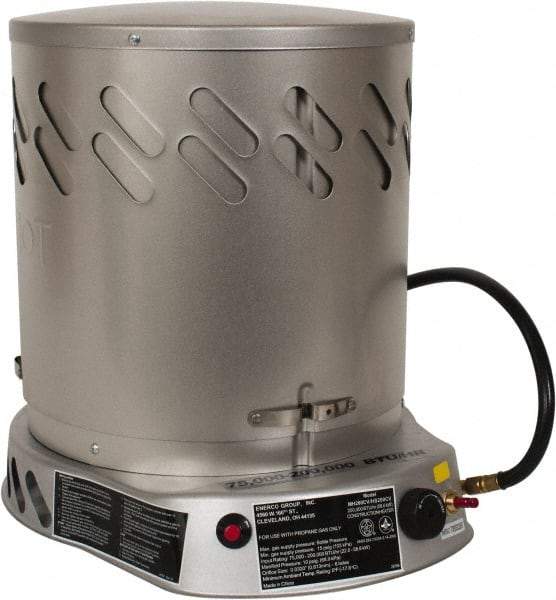 Heatstar - 75,000 to 200,000 BTU, Propane Convection Heater - 100 Lb Fuel Capacity, 15-1/4" Long x 18-1/4" Wide x 21-3/4" High - Exact Industrial Supply