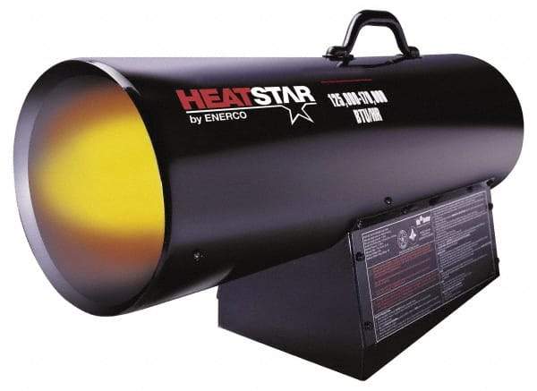 Heatstar - 150,000 BTU Rating, Natural Gas Forced Air Heater - 3,500 Sq Ft Max Heating Area, 100 Lb Capacity, Fuel with Natural Gas - Exact Industrial Supply