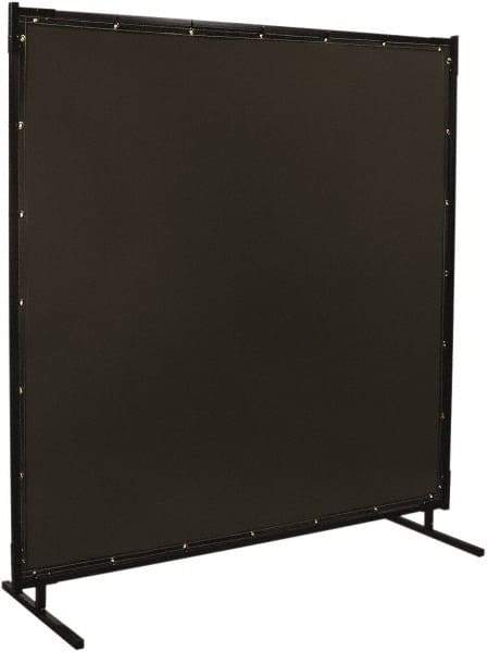 Steiner - 8 Ft. Wide x 6 Ft. High x 1 Inch Thick, 14 mil Thick Transparent Vinyl Portable Welding Screen Kit - Gray - Exact Industrial Supply