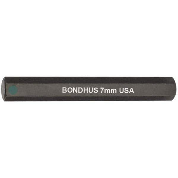 Bondhus - 7mm Hex Drive Bit - Exact Industrial Supply