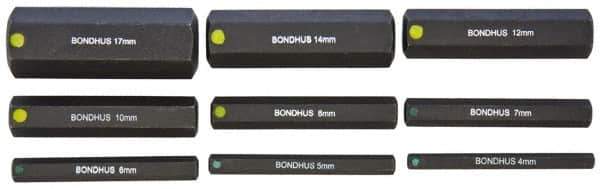 Bondhus - 9 Piece Hex Drive Bit Set - Hex Point - Exact Industrial Supply