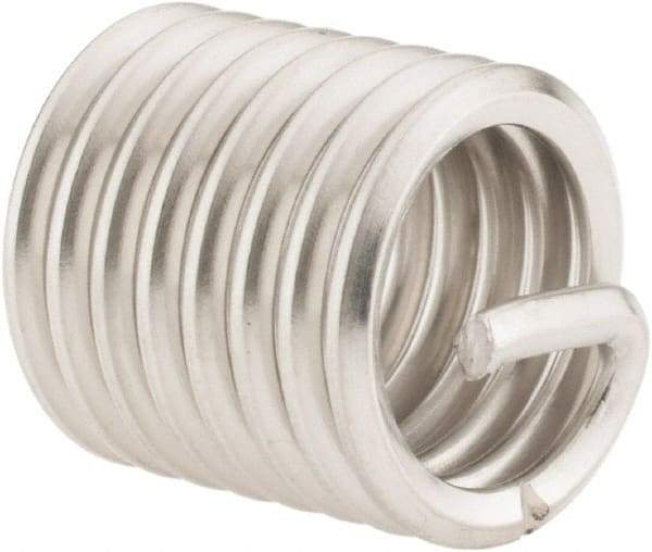 Recoil - 1/2-13 UNC, 3/4" OAL, Free Running Helical Insert - 7-7/8 Free Coils, Tanged, Stainless Steel, Bright Finish, 1-1/2D Insert Length - Exact Industrial Supply