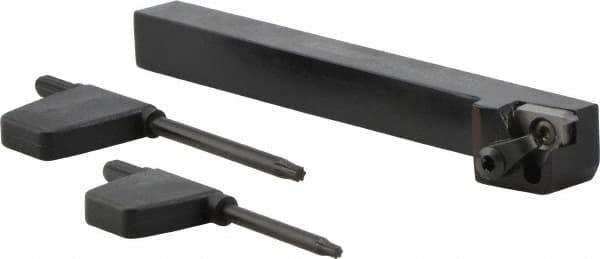 Seco - External Thread, Right Hand Cut, 5mm Shank Width x 5mm Shank Height Indexable Threading Toolholder - 16ER Insert Compatibility, CE Toolholder - Exact Industrial Supply