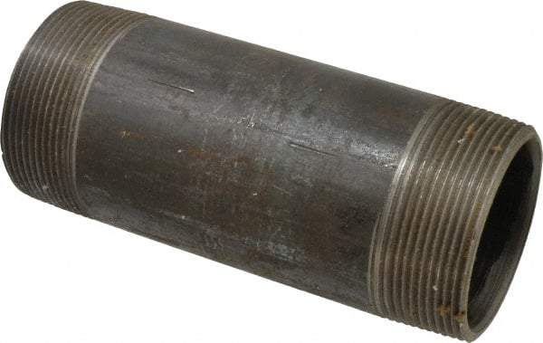 Value Collection - Schedule 80, 3" Diam x 8" Long Black Pipe Nipple - Threaded - Exact Industrial Supply