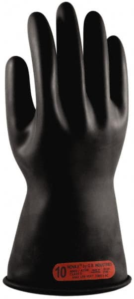 Class 0, Size M (8), 11″ Long, Rubber Lineman's Glove 1,000 AC Max Use Voltage, 5,000 AC Test Voltage, Black, ANSI/ASTM D120, NFPA 70E