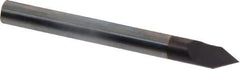 Value Collection - 1/4" Diam x 0.216" Length of Cut, 1/4" Shank Diam, 60° Included Angle, Solid Carbide, Conical Point Engraving Cutter - 2-1/2" Overall Length, Right Hand Cut, AlTiN Coated - Exact Industrial Supply
