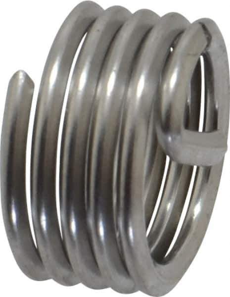 Recoil - M10x1.50 Metric Coarse, 10mm OAL, Free Running Helical Insert - 4-7/8 Free Coils, Tanged, Stainless Steel, Bright Finish, 1D Insert Length - Exact Industrial Supply