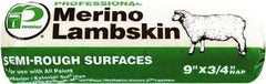 Premier Paint Roller - 3/4" Nap, 9" Wide Paint Roller Cover - Rough Texture, Lambskin - Exact Industrial Supply
