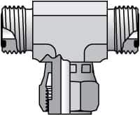 Parker - 1" OD, Steel Swivel Branch - 6,000 Max Working psi, 1-7/16" Hex, O-ring Face Seal Ends - Exact Industrial Supply