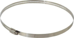 EVER-TITE Coupling Products - SAE Size 152, 2-1/2 to 10" Diam, Stainless Steel Worm Drive Clamp - 9/16" Wide, Material Grade 304 - Exact Industrial Supply