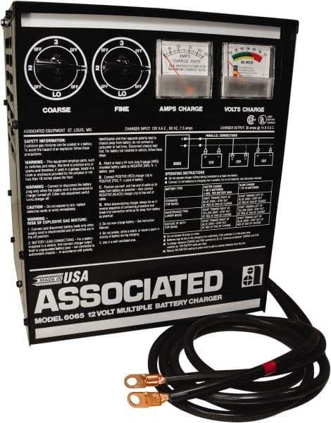 Associated Equipment - 12 Volt Battery Charger - 30 Amps - Exact Industrial Supply