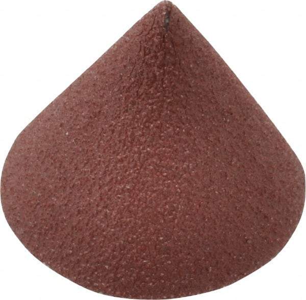 Superior Abrasives - 3/4" Diam 120 Grit 60° Included Angle Cone Center Lap - Aluminum Oxide, Fine Grade, Lock Nut Mount - Exact Industrial Supply