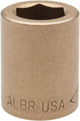 Ampco - 19/32", 1/2" Drive, Standard Hand Socket - 6 Points, 1-3/16" OAL, Aluminum Bronze - Exact Industrial Supply