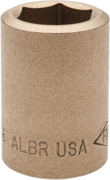 Ampco - 11/16", 1/2" Drive, Standard Hand Socket - 6 Points, 1-7/16" OAL, Aluminum Bronze - Exact Industrial Supply