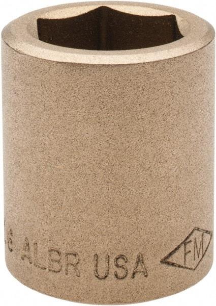 Ampco - 13/16", 1/2" Drive, Standard Hand Socket - 6 Points, 1-7/16" OAL, Aluminum Bronze - Exact Industrial Supply