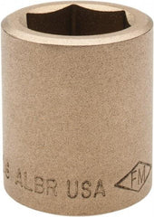 Ampco - 13/16", 1/2" Drive, Standard Hand Socket - 6 Points, 1-7/16" OAL, Aluminum Bronze - Exact Industrial Supply