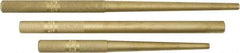 Mayhew - 3 Piece, 3/8 to 3/4", Drift Punch Set - Round Shank, Brass, Comes in Pouch - Exact Industrial Supply