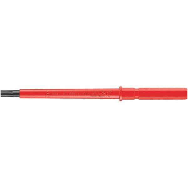 Wera - 9mm Drive T8 Torx Screwdriver Bit - 154mm OAL, Insulated - Exact Industrial Supply