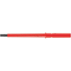 Wera - 9mm Drive T8 Torx Screwdriver Bit - 154mm OAL, Insulated - Exact Industrial Supply