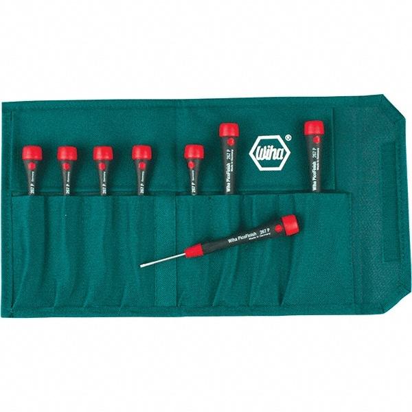 Wiha - 8 Piece Torx Screwdriver Set - Bit Sizes: Torx T1, T2, T3, T4, T5, T6, T-7 & T-8 - Exact Industrial Supply