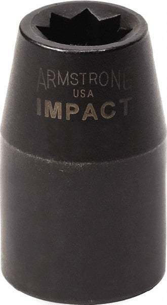 Armstrong - 1/2" Drive 3/8" Standard Impact Socket - 1-1/2" OAL - Exact Industrial Supply