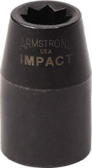 Armstrong - 1/2" Drive 3/8" Standard Impact Socket - 1-1/2" OAL - Exact Industrial Supply