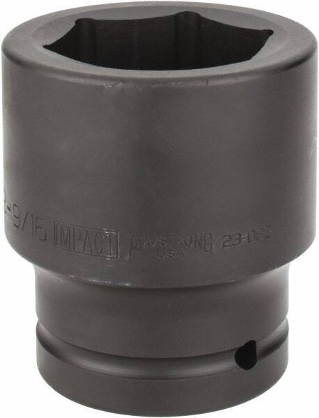 Armstrong - 1-1/2" Drive 2-9/16" Standard Impact Socket - 6 Points, 4-1/4" OAL - Exact Industrial Supply