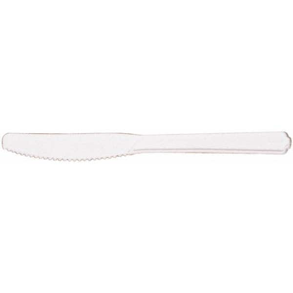 Ability One - Paper & Plastic Cups, Plates, Bowls & Utensils; Breakroom Accessory Type: Plastic Knife ; Breakroom Accessory Description: PLASTIC KNIVES,Med-Wt,White,1000ct - Exact Industrial Supply