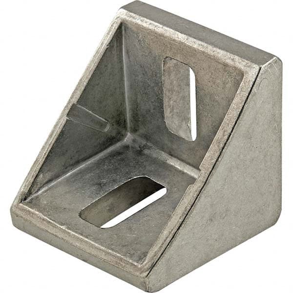 80/20 Inc. - 41-5/16" Wide, 41-5/16" High Aluminum Corner Bracket - Exact Industrial Supply