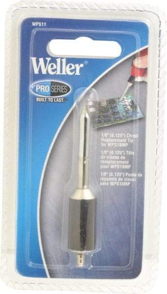 Weller - 0.13 Inch Point Soldering Iron Chisel Tip - Series WPS, For Use with Soldering Iron - Exact Industrial Supply