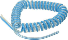 Advanced Technology Products - 3/32" ID x 5/32" OD, 5/16" Wall Thickness, Polyurethane Tube - Light Blue & Clear, 140 Max psi, 98 Shore A Hardness - Exact Industrial Supply