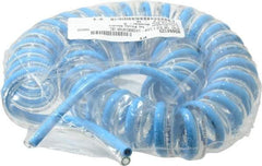Advanced Technology Products - 5/32" ID x 1/4" OD, 15/32" Wall Thickness, Polyurethane Tube - Light Blue & Clear, 140 Max psi, 98 Shore A Hardness - Exact Industrial Supply